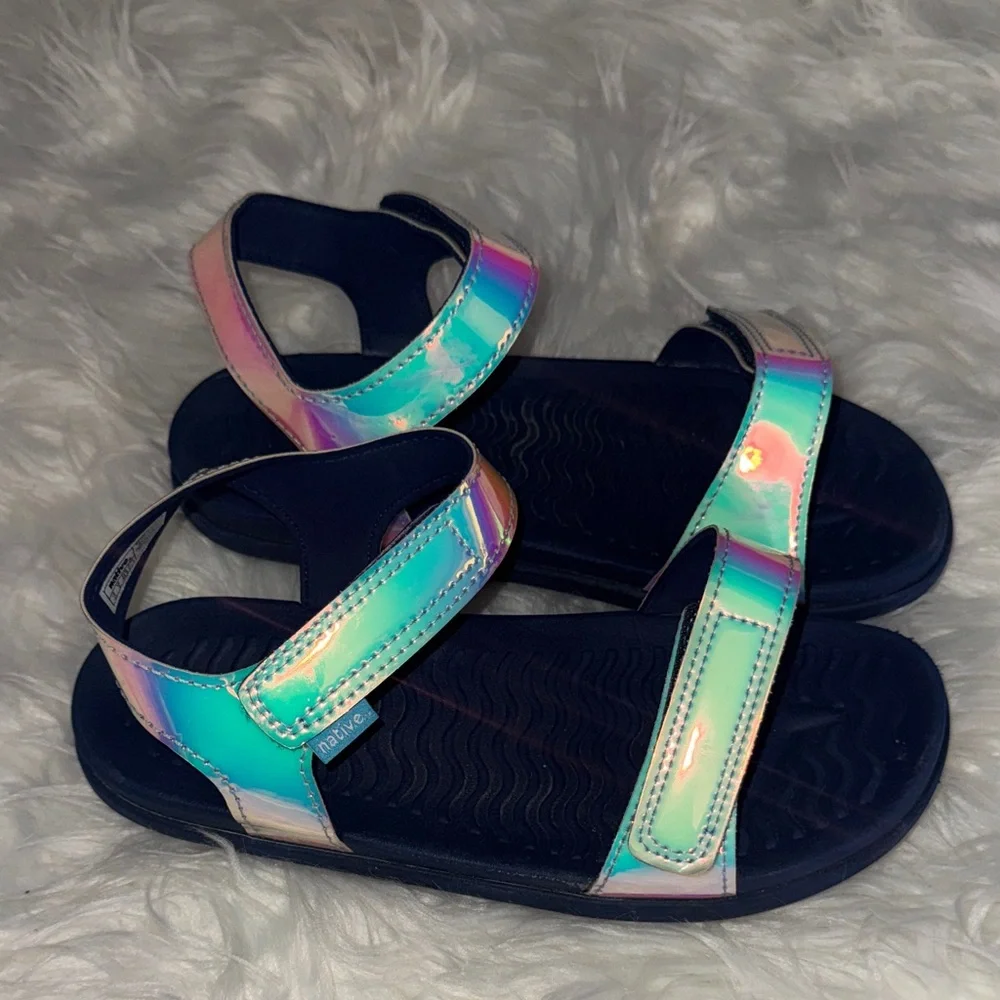 Native Holographic Kids' Sandals